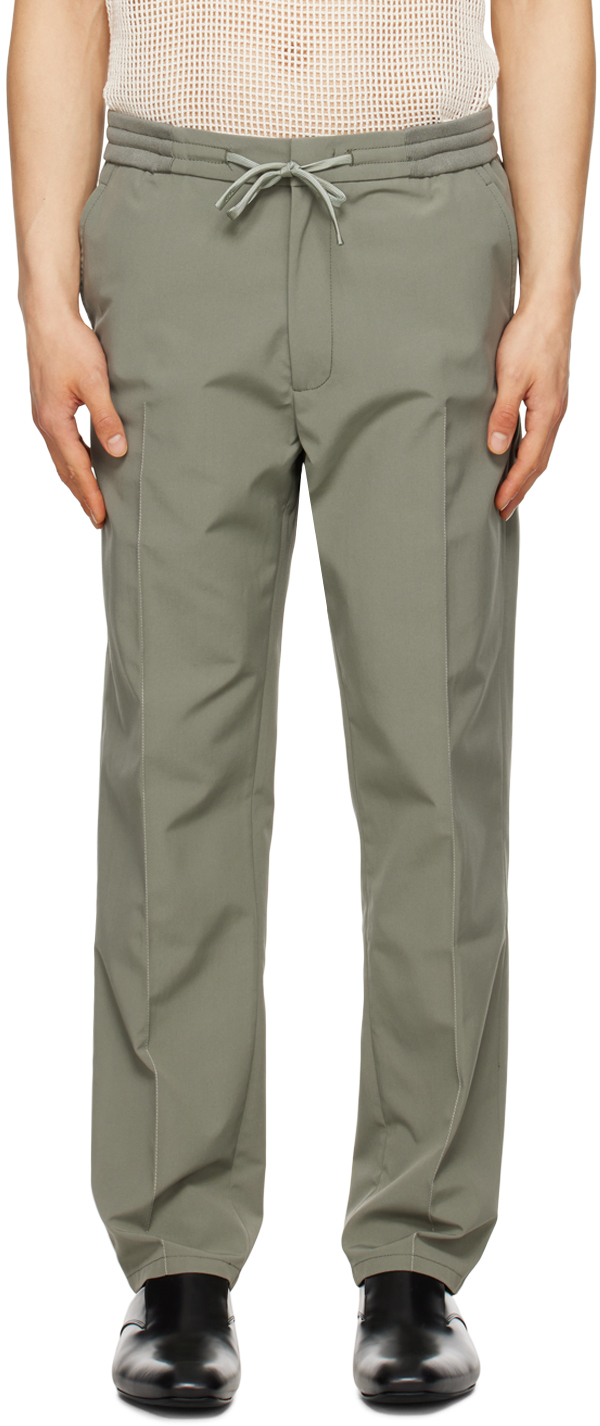 Cornerstone Green Relaxed Trousers In Greenish Grey