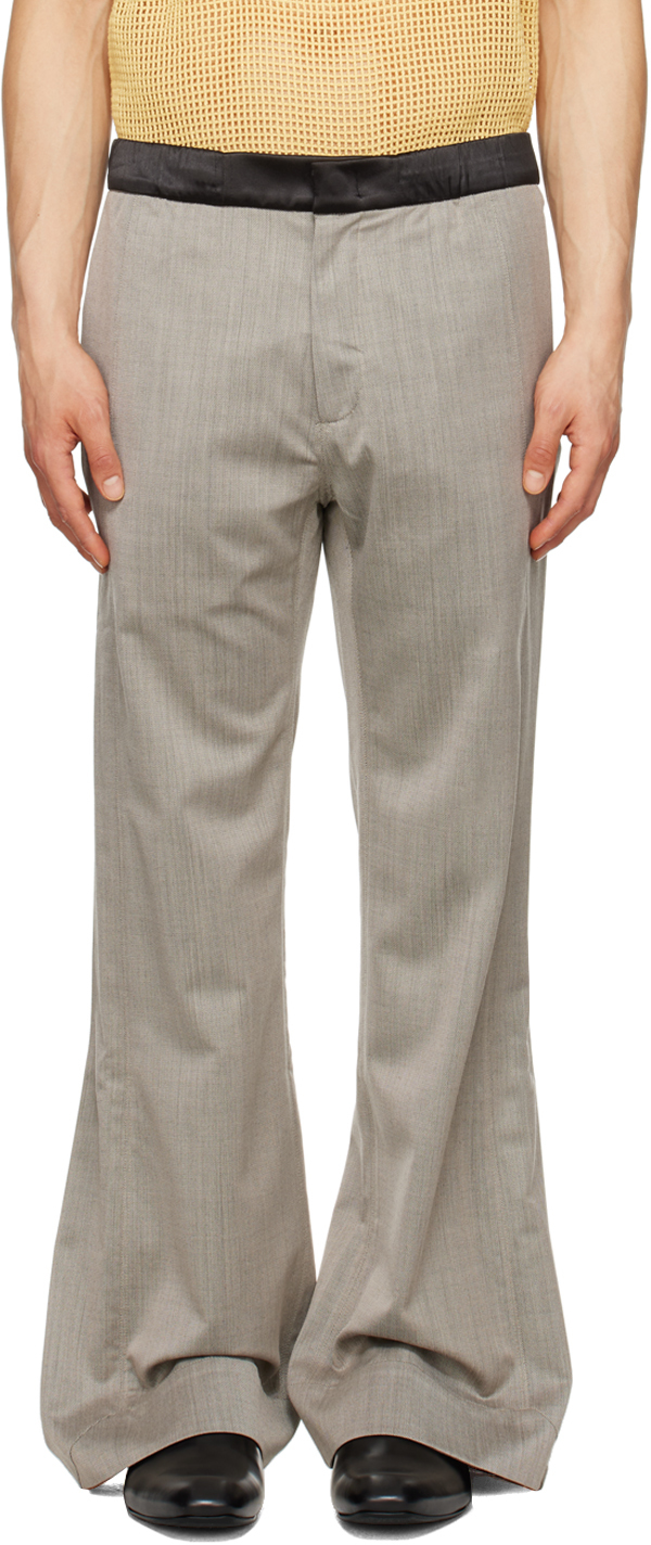 Buy Cloudy Grey Warm Cotton Flannel Rolled-up Trouser Online at  SeamsFriendly