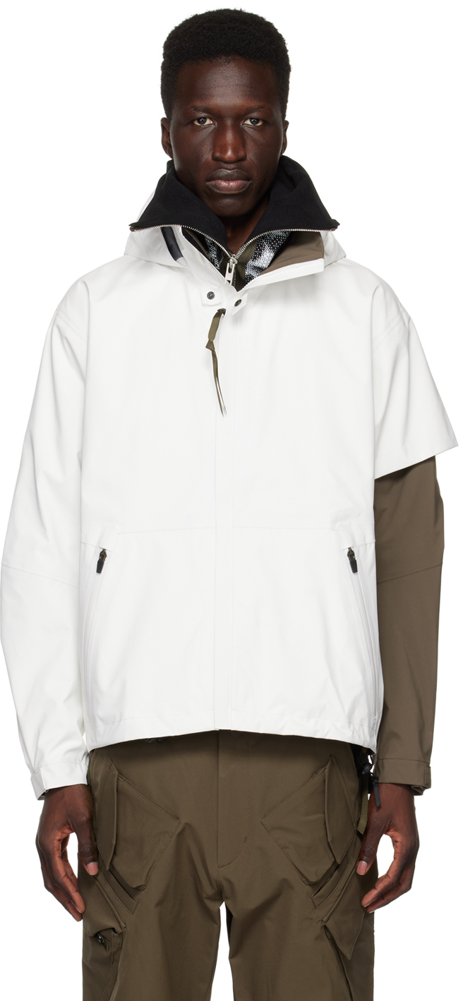 Acronym 3l Gore-tex Pro® Interops Jacket In White/raf Green