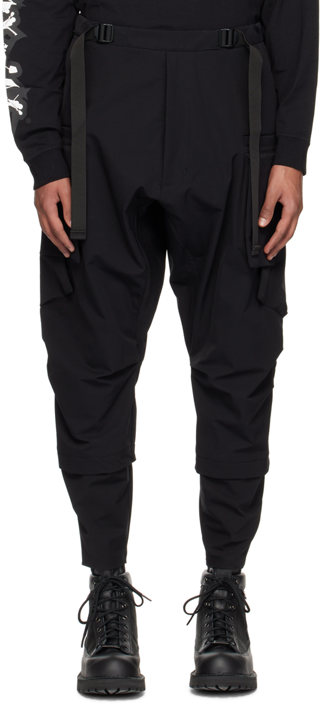 Acronym Articulated Cargo-pocket Trousers In Black