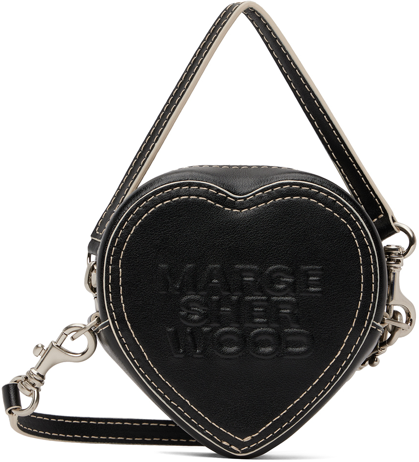 Marge Sherwood: Black Heart Pouch | SSENSE Canada