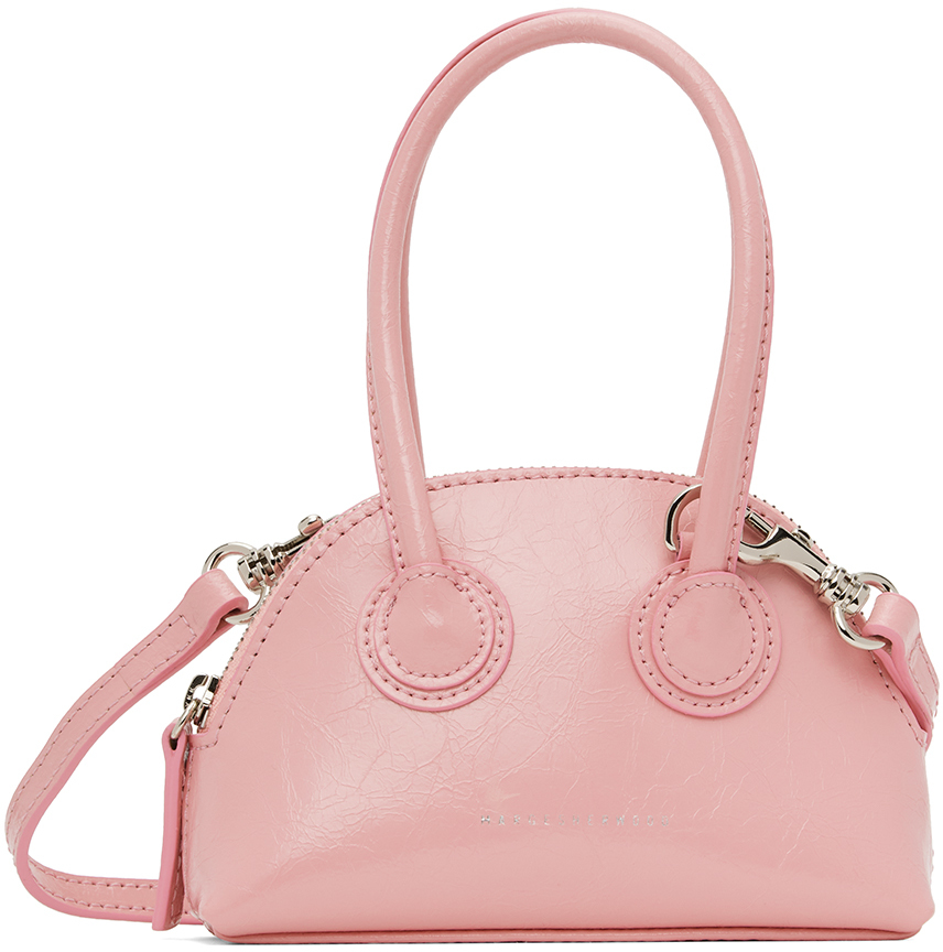 Marge Sherwood Pink Mini Bessette Bag In Candy Pink Crinkle