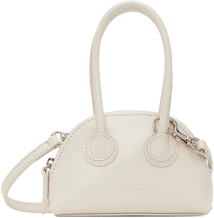 Marge Sherwood Off-white Mini Bessette Bag In Vanilla Crinkle