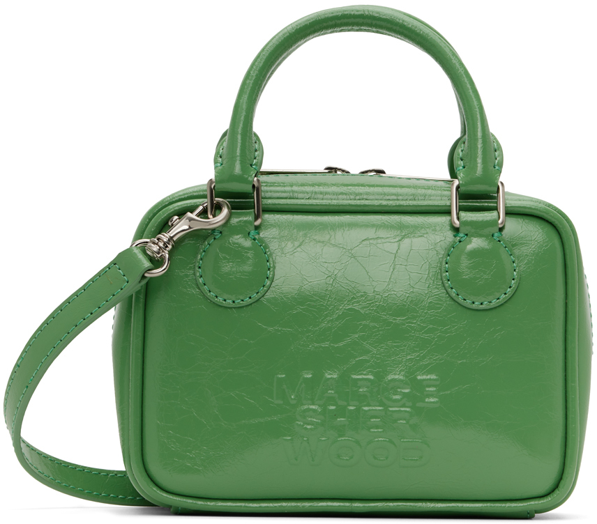 Marge Sherwood Green Mini Piping Bag In Greenfield Crinkle