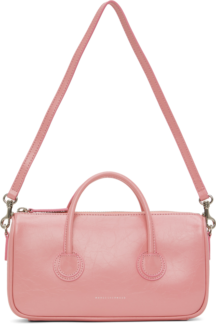 Marge Sherwood Pink Zipper Bag In Candy Pink Crinkle