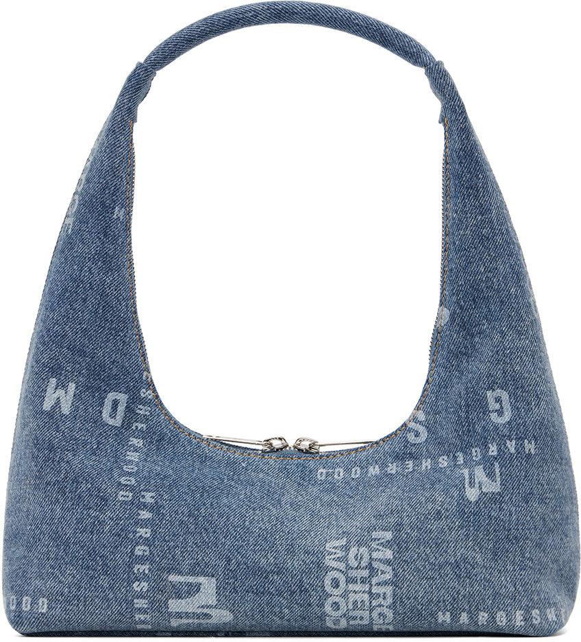 Marge Sherwood Blue Zip Denim Shoulder Bag