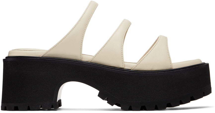 Marge Sherwood Off-white Platform Sandals In Ivory Plain