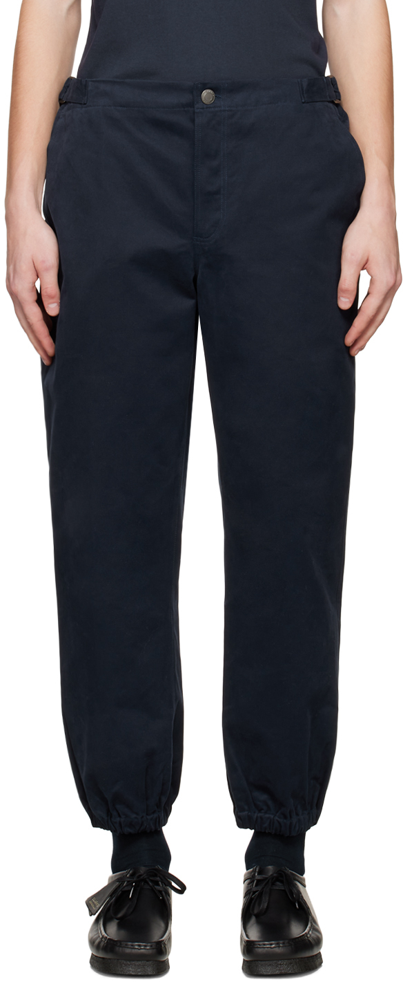 Navy Ticker Trousers