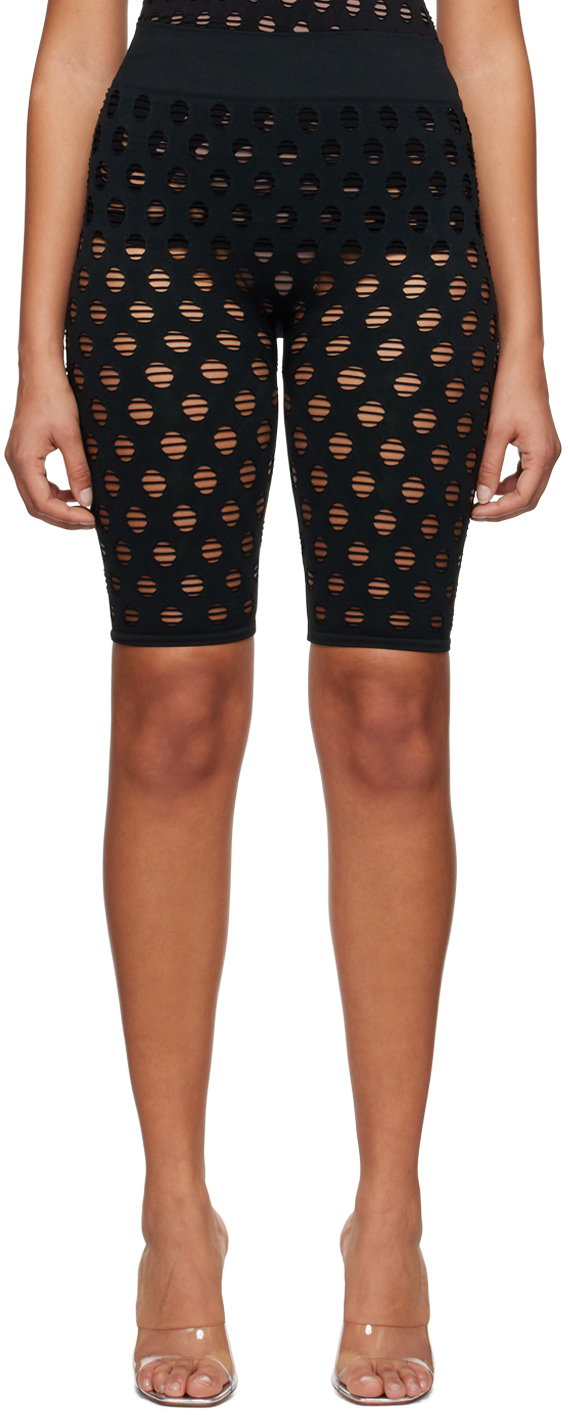 Maisie Wilen Black Perforated Shorts