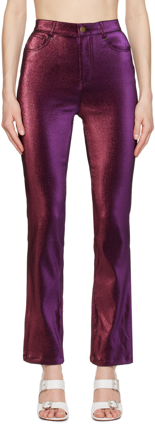 Purple Slit Trousers