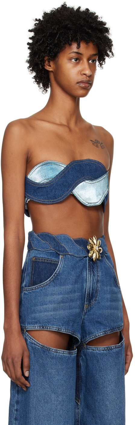 AREA BLUE ROPE DENIM CAMISOLE 