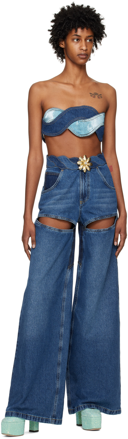 AREA BLUE ROPE DENIM CAMISOLE 