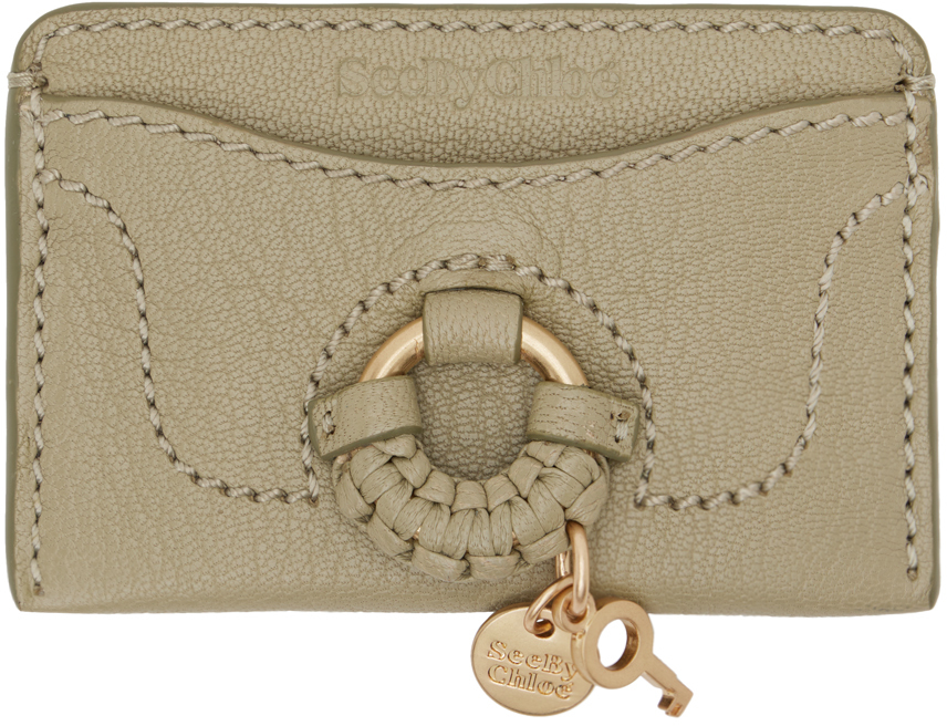 See By Chloé Hana Leather Cardholder In 38i Pottery Green