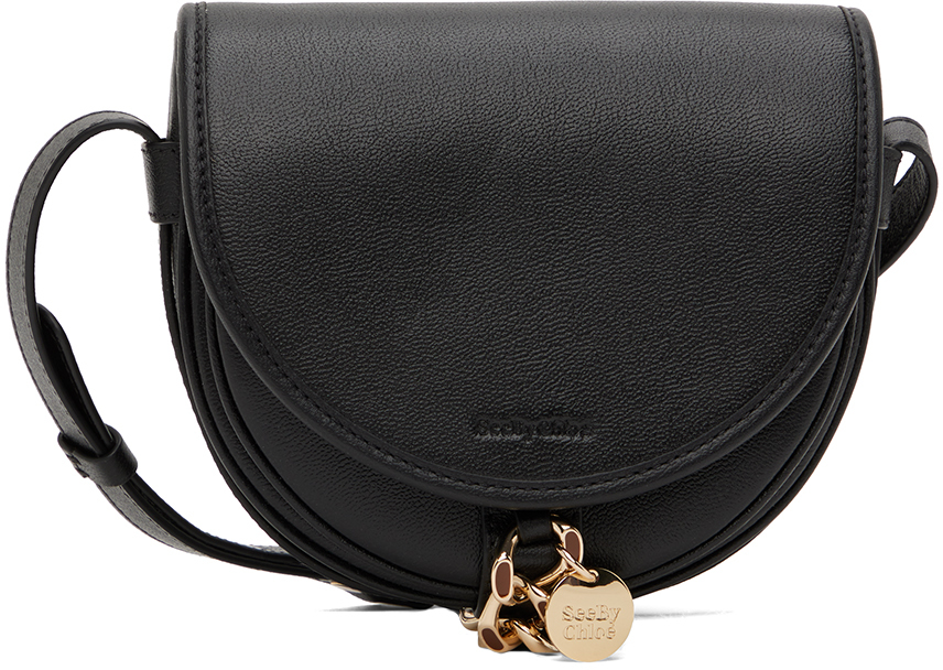 See by Chloé: Black Small Mara Saddle Bag | SSENSE