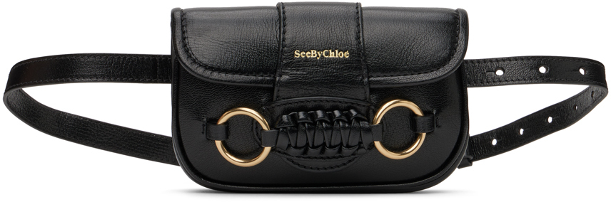 See By Chloé See By Chloe Saddie Leather Belt Bag In Black