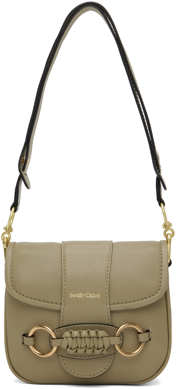 See by Chloé: Taupe Saddie Satchel Bag | SSENSE Canada
