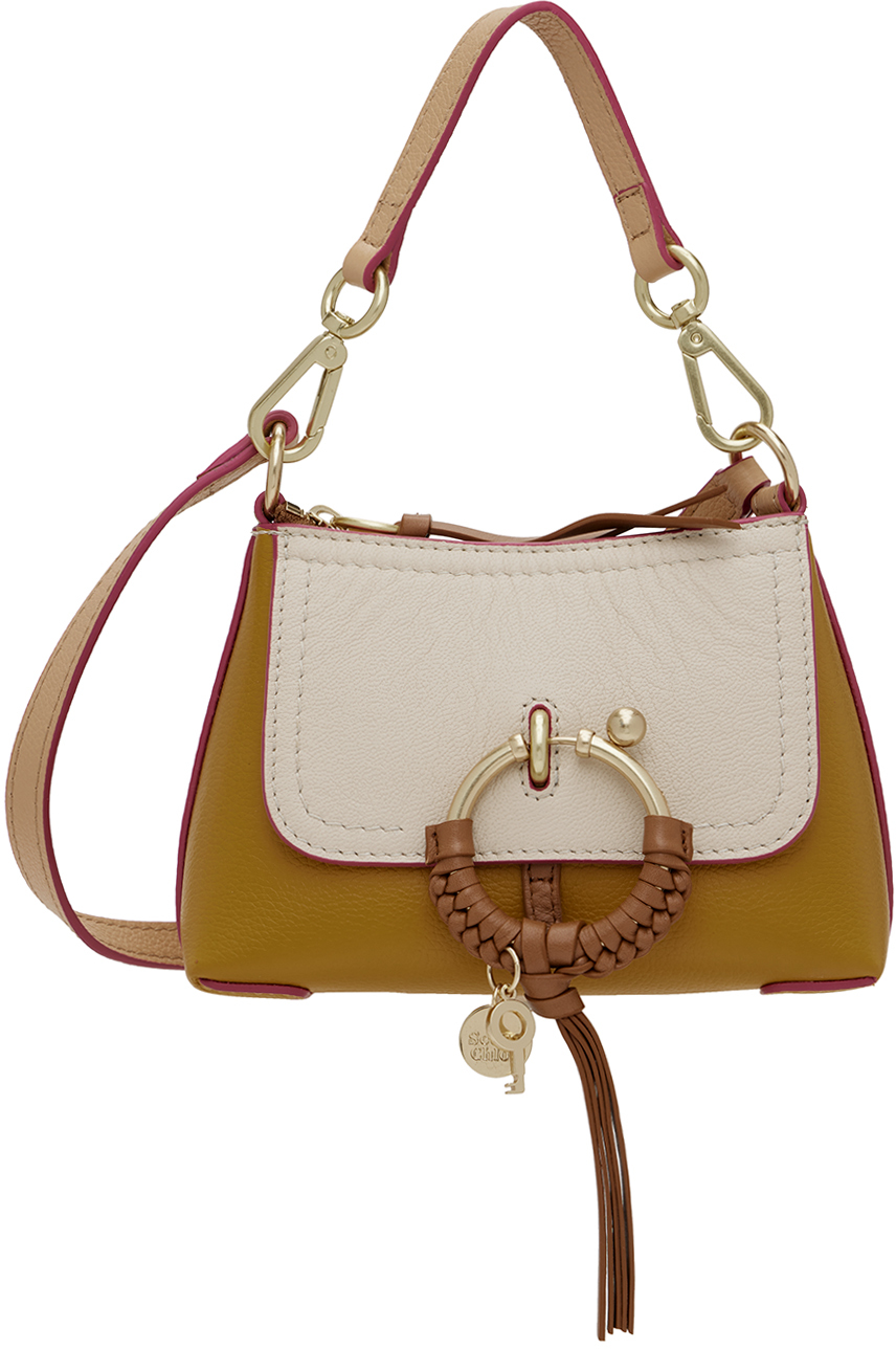See by Chloé Beige & Brown Mini Joan Shoulder Bag