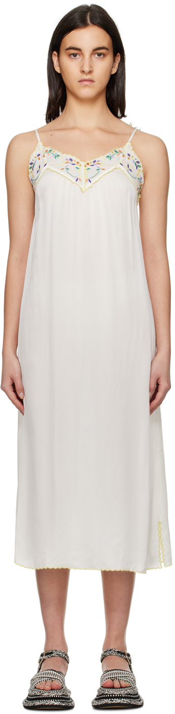 See By Chloé Embroidered-neckline Detail Dress In Pink