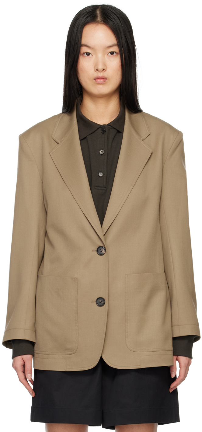 Arch The: Beige Oversized Blazer | SSENSE Canada