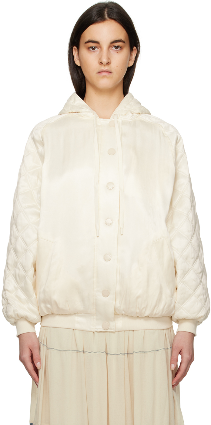 See By Chloé Off-white Shell Jacket In 22p Light Ivory