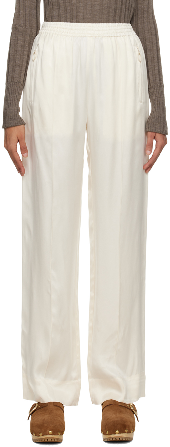 See by Chloé Off-White Pinched Seams Lounge Pants