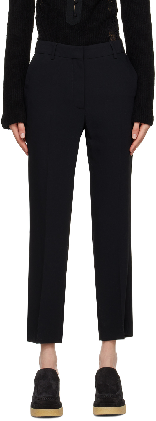 See By Chloé Black Tapered Trousers In 001 Black