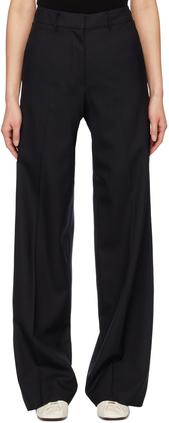 Arch The Navy Simple Line Trousers