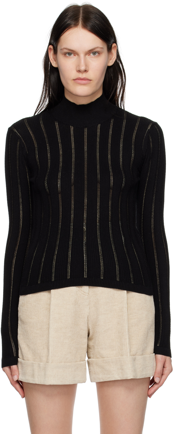 See By Chloé Black High-neck Blouse In 001 Black