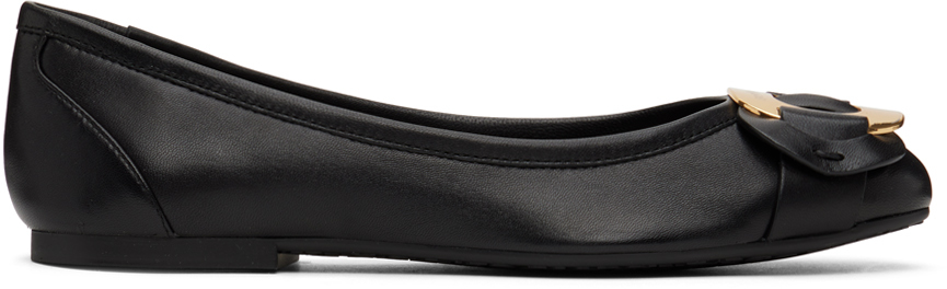 See By Chloé Chany Leather Ballet Flats In Black