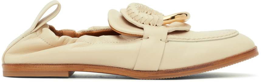 SEE BY CHLOÉ OFF-WHITE HANA LOAFERS