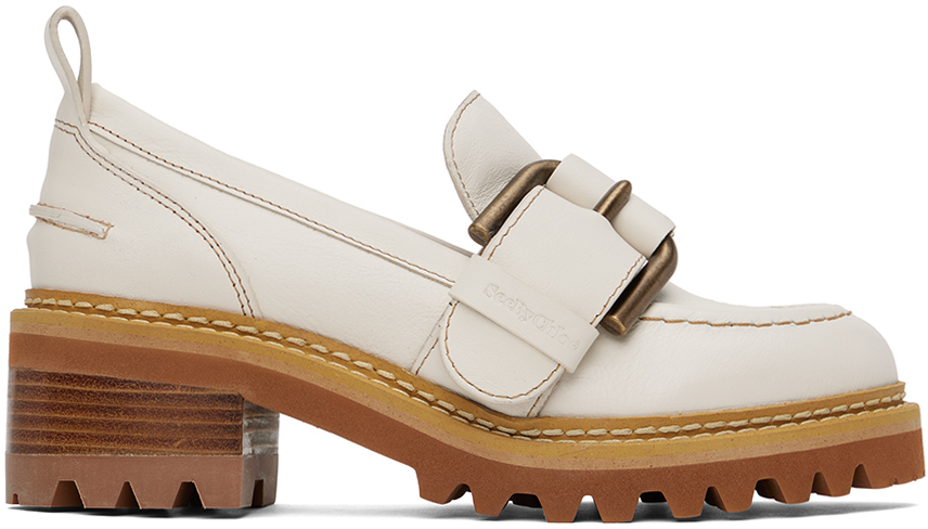 See By Chloé Off-white Willow Loafers In 101 Natural