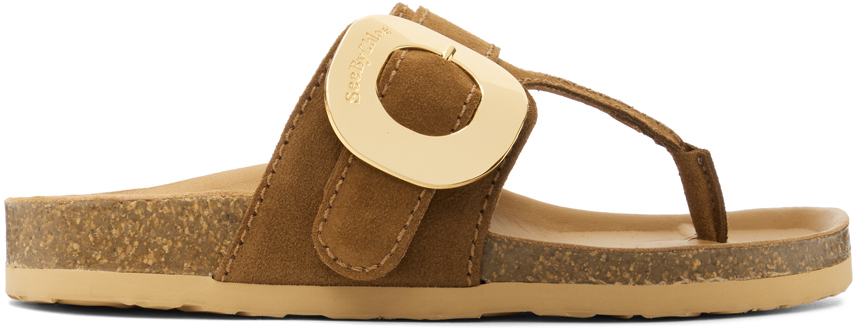 See By Chloé Chany Fussbett Sandals In 221 Tan