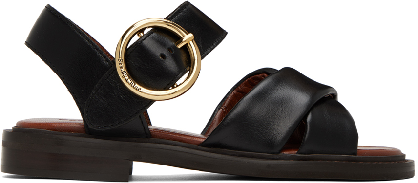 SEE BY CHLOÉ BLACK LYNA SANDALS