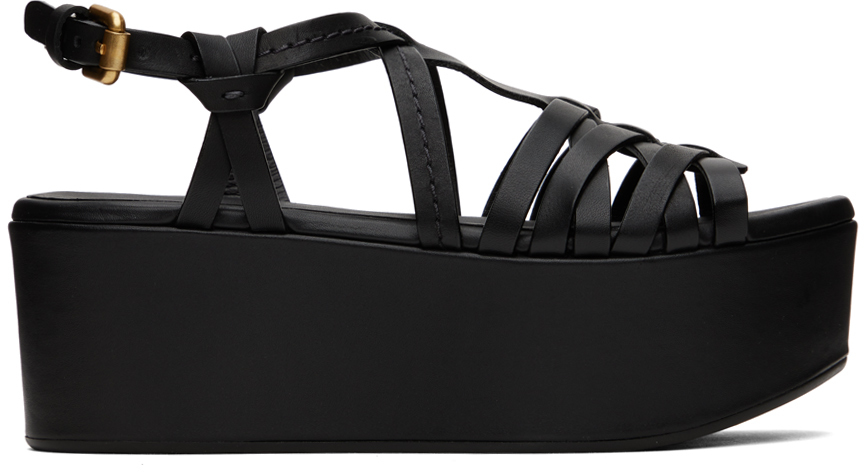 See By Chloé Black Sierra Heeled Sandals In 001 Black