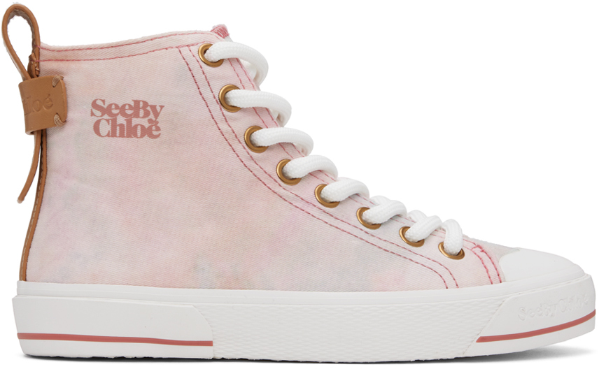 See By Chloé Pink Aryana Sneakers In 680 Light/pastel Pin
