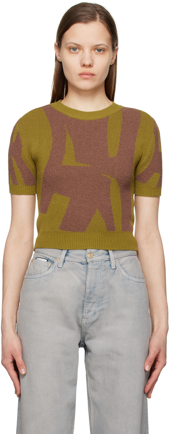 Andersson Bell Khaki Jacquard Sweater