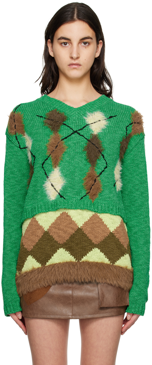 Andersson Bell Green Argyle Sweater