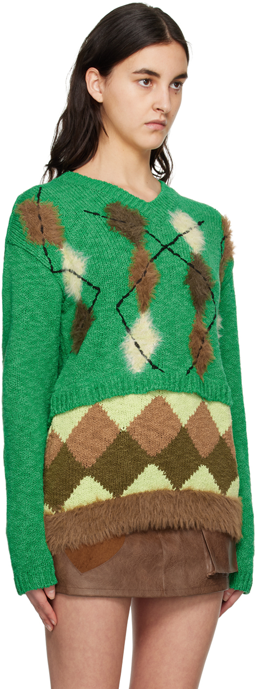 Shop Andersson Bell Green Argyle Sweater