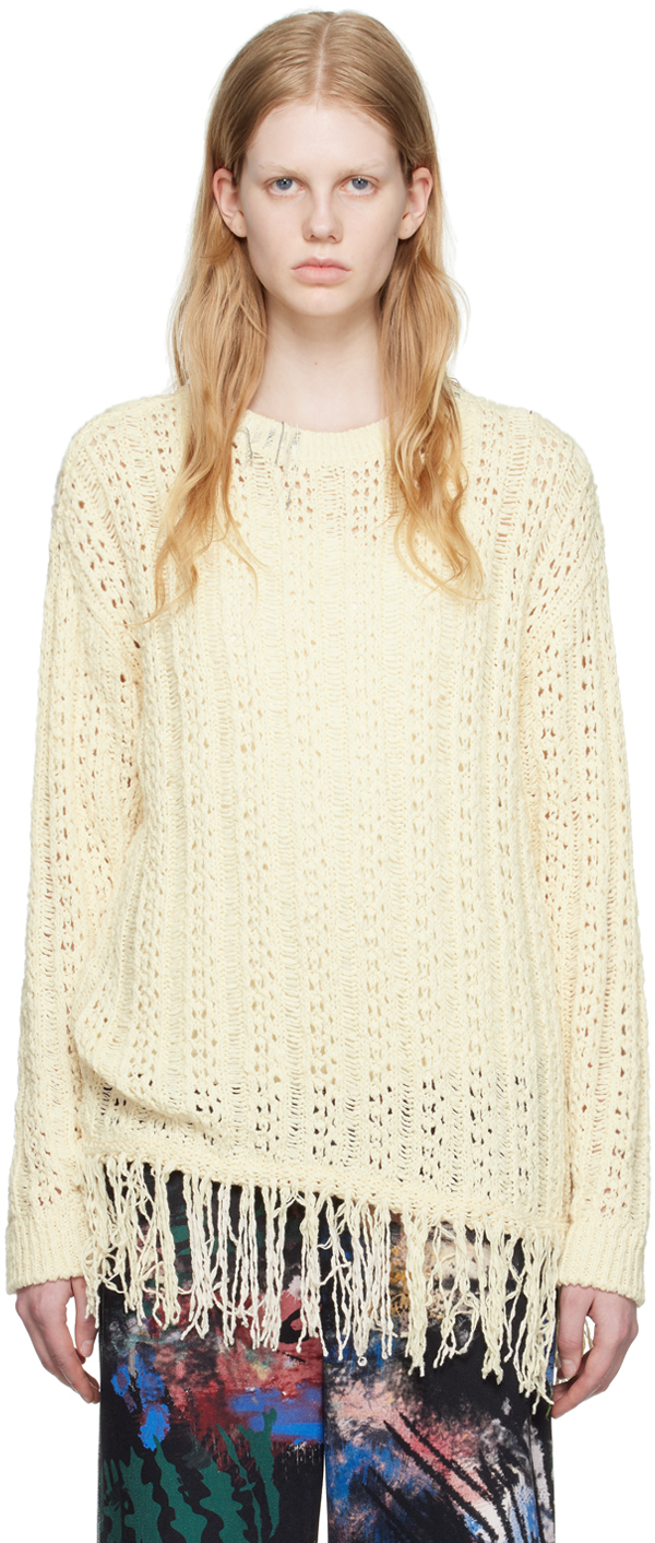 Andersson Bell Off-white Gorden Sweater In Ivory