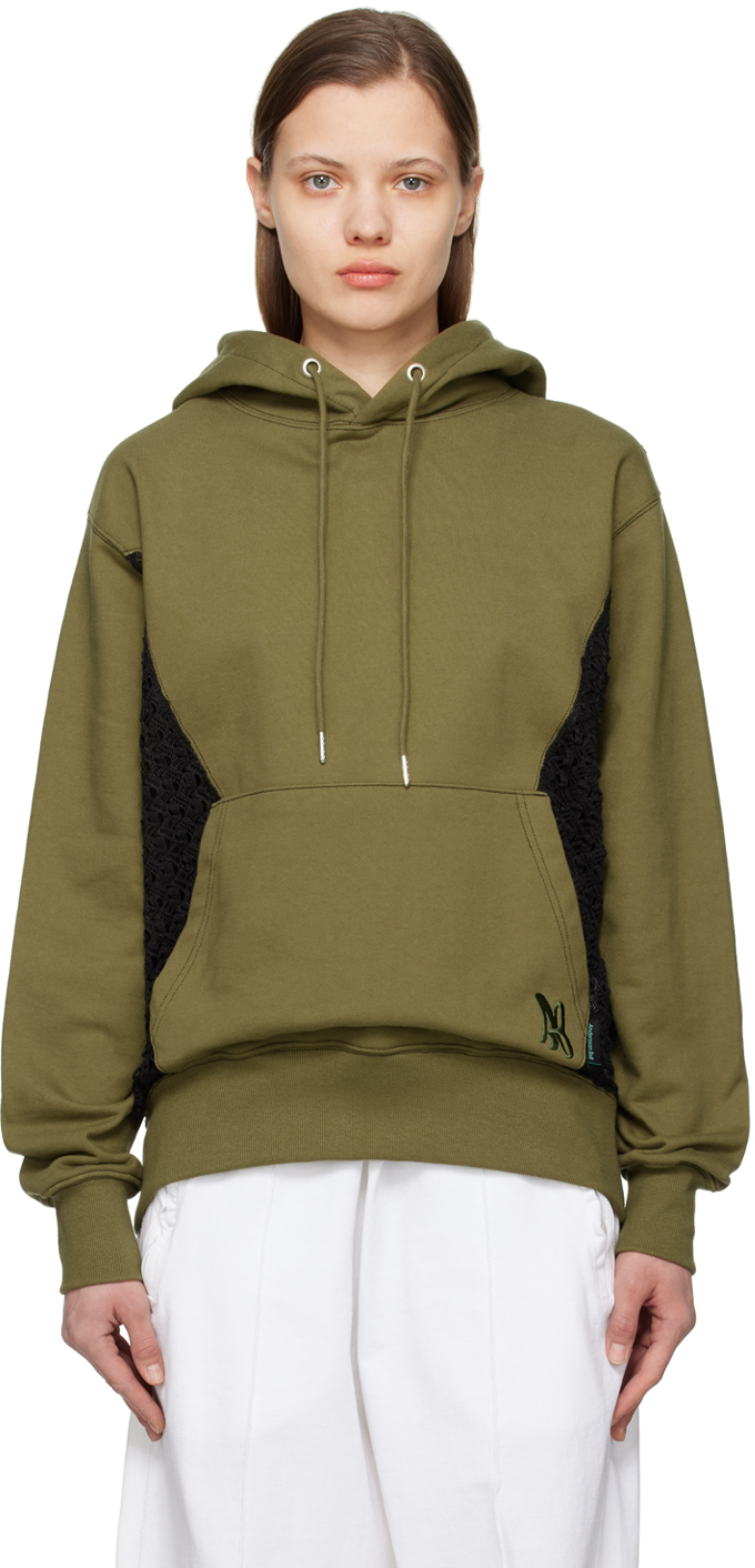 Khaki Paneled Hoodie