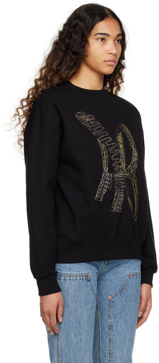 Shop Andersson Bell Black Ab Embroidered Sweatshirt