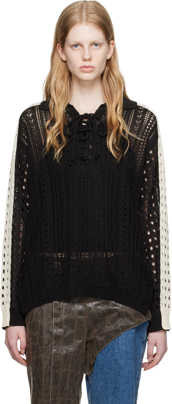 Andersson Bell Black Beozz Long Sleeve Polo