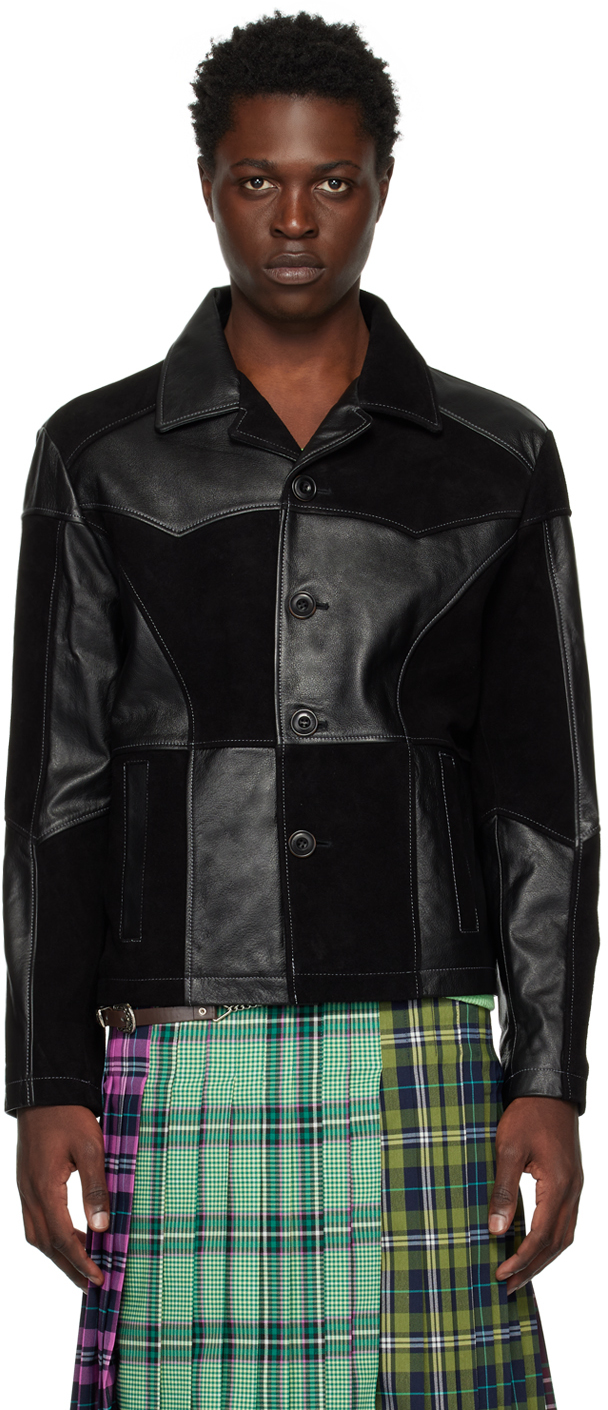 dynastie Tegenstander zaterdag Andersson Bell Black Paneled Leather Jacket | ModeSens