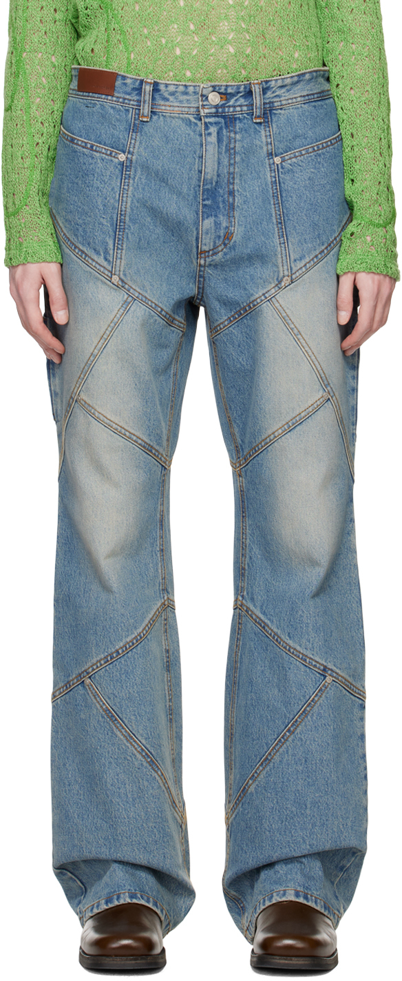 Andersson Bell: Blue Hammer Loop Jeans | SSENSE UK