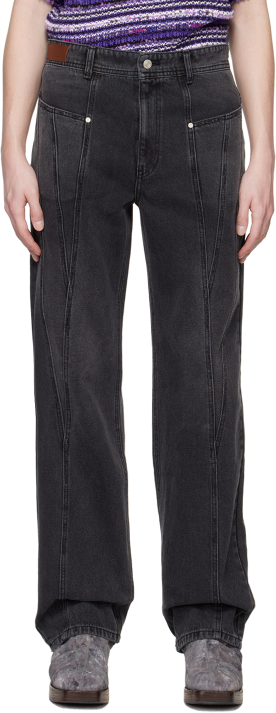 Andersson Bell Black Sierra Jeans In Washed Black