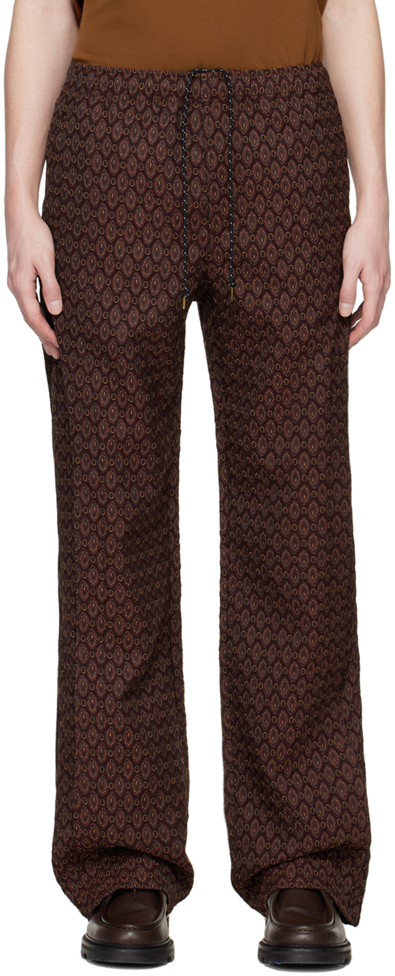 Andersson Bell Brown Makeni Lounge Trousers In Brown Brown