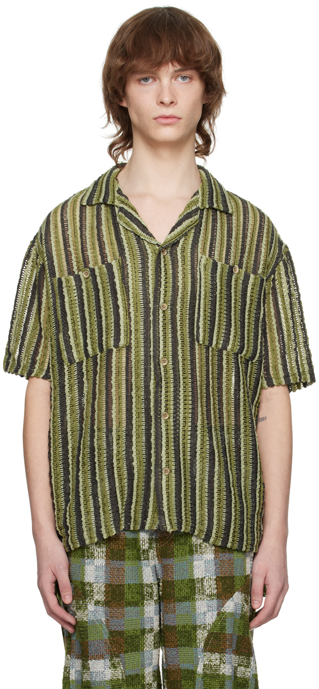 Andersson Bell: Green Sheer Shirt | SSENSE
