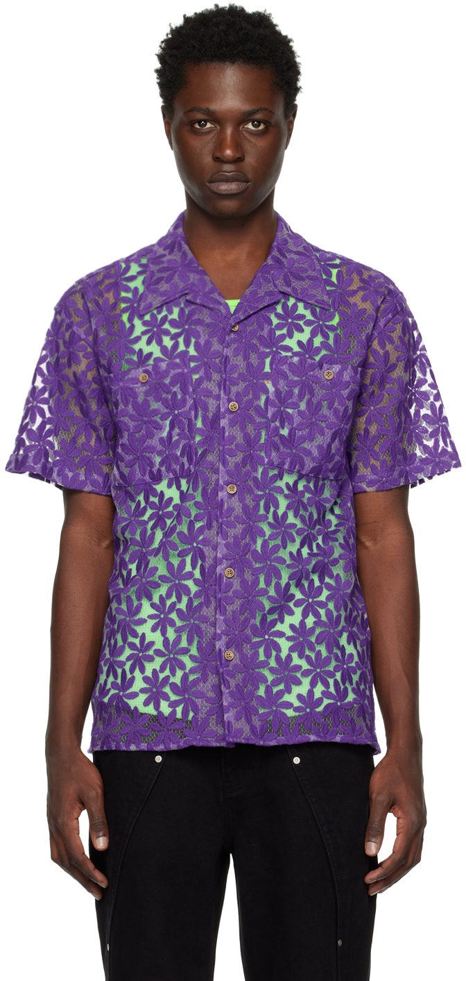 Andersson Bell Purple Flower Shirt In Lilac