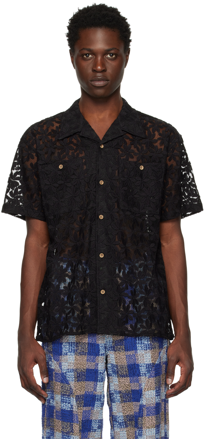 Andersson Bell: Black Flower Shirt | SSENSE