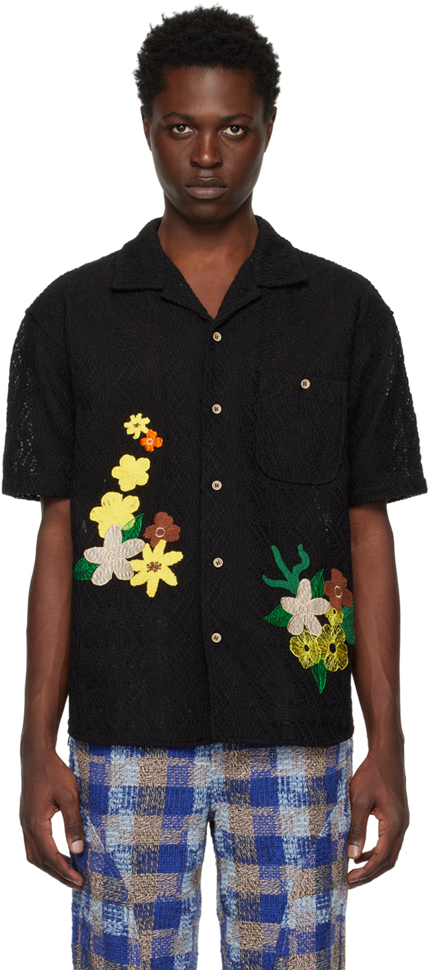 Black Floral Shirt